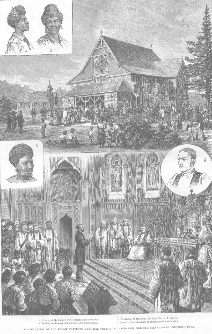 View of the Consecration of St. Barnabas Church on Norfolk Island