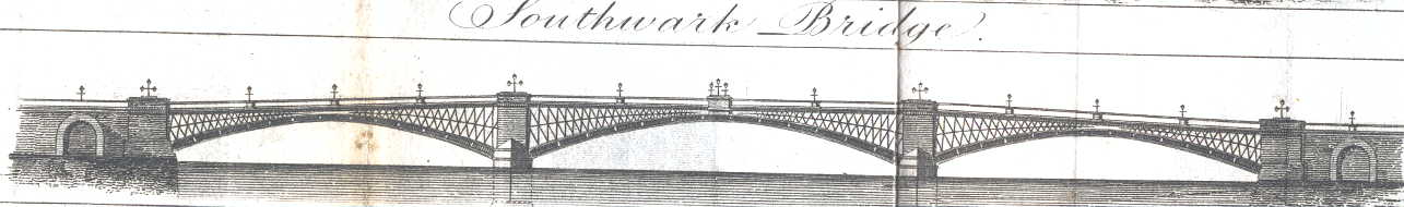 Engraving of Southwark Bridge