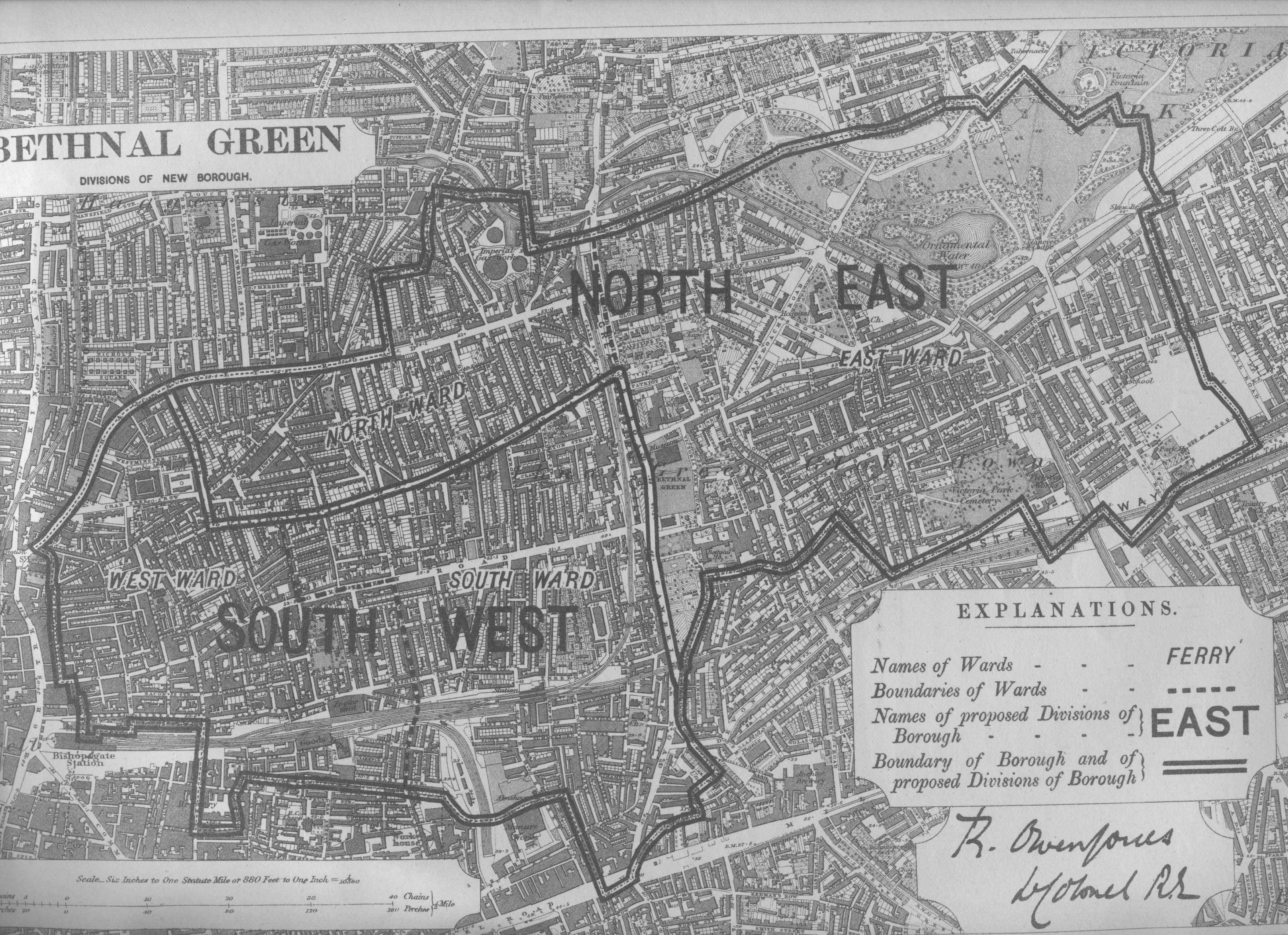 Map of the Borough of Bethnal Green