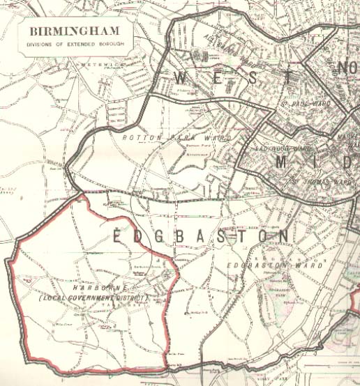 Map of the County of Birmingham