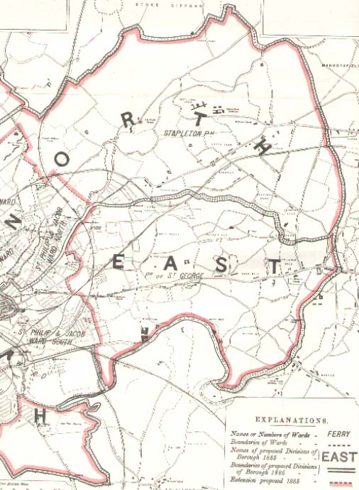 Map of the Borough of Bristol