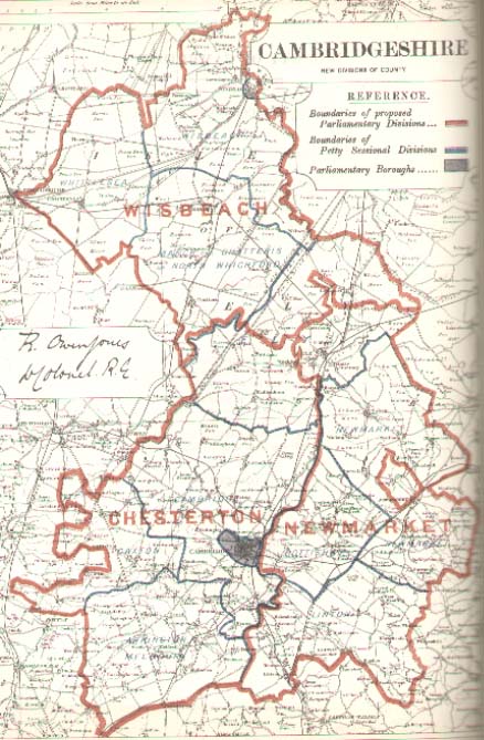 Map of the County of Cambridgeshire