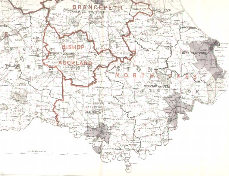 Map of the County of Durham