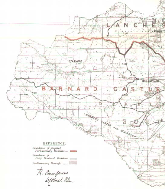 Map of the County of Durham