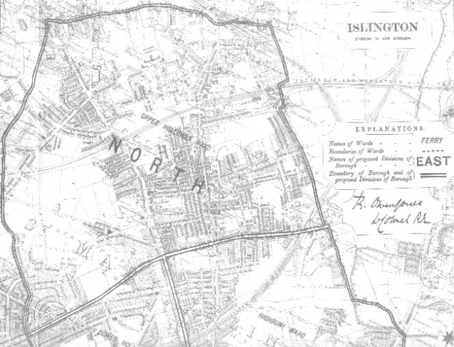 Map of Islington