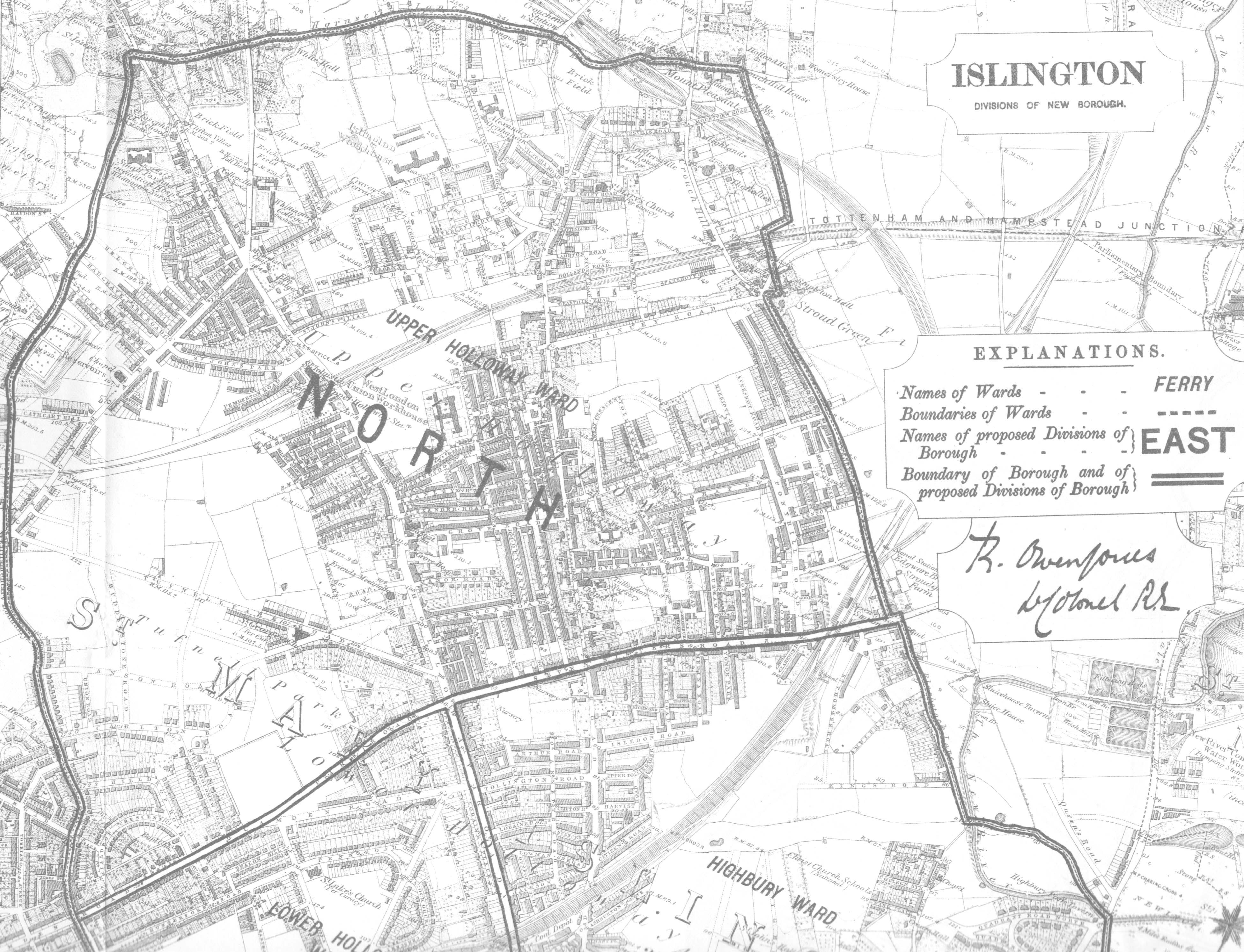 Map of the Borough of Islington