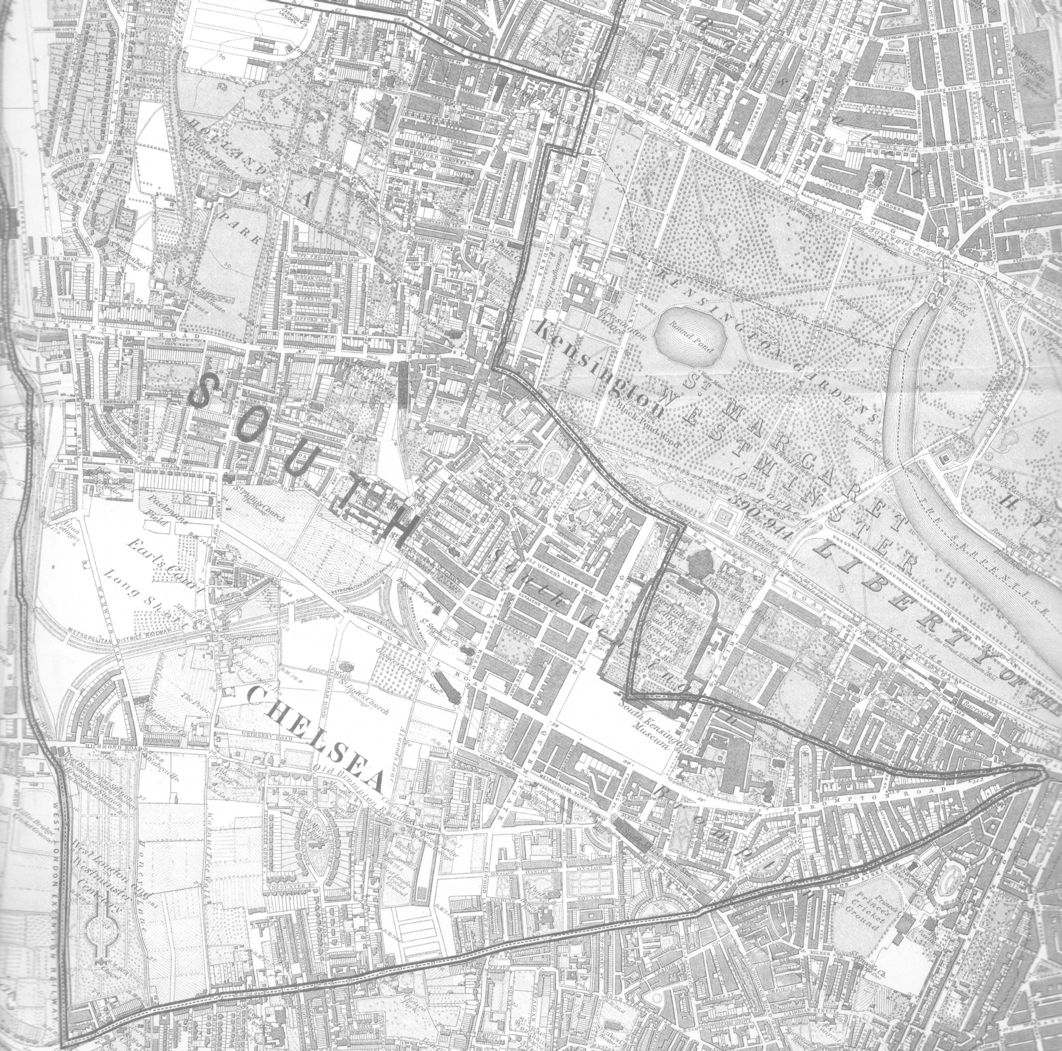Map of Kensington Borough