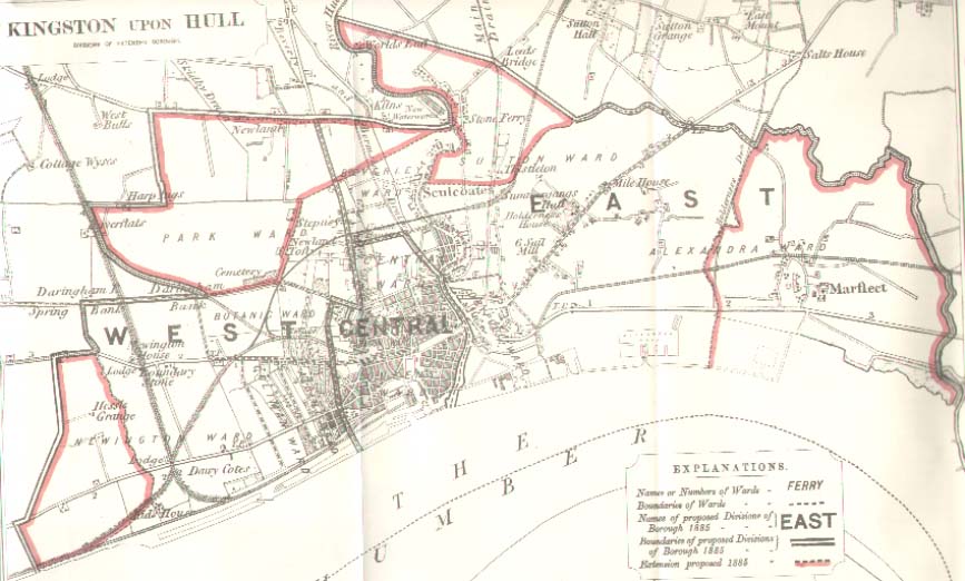 Map of the Borough of Kingston upon Hull