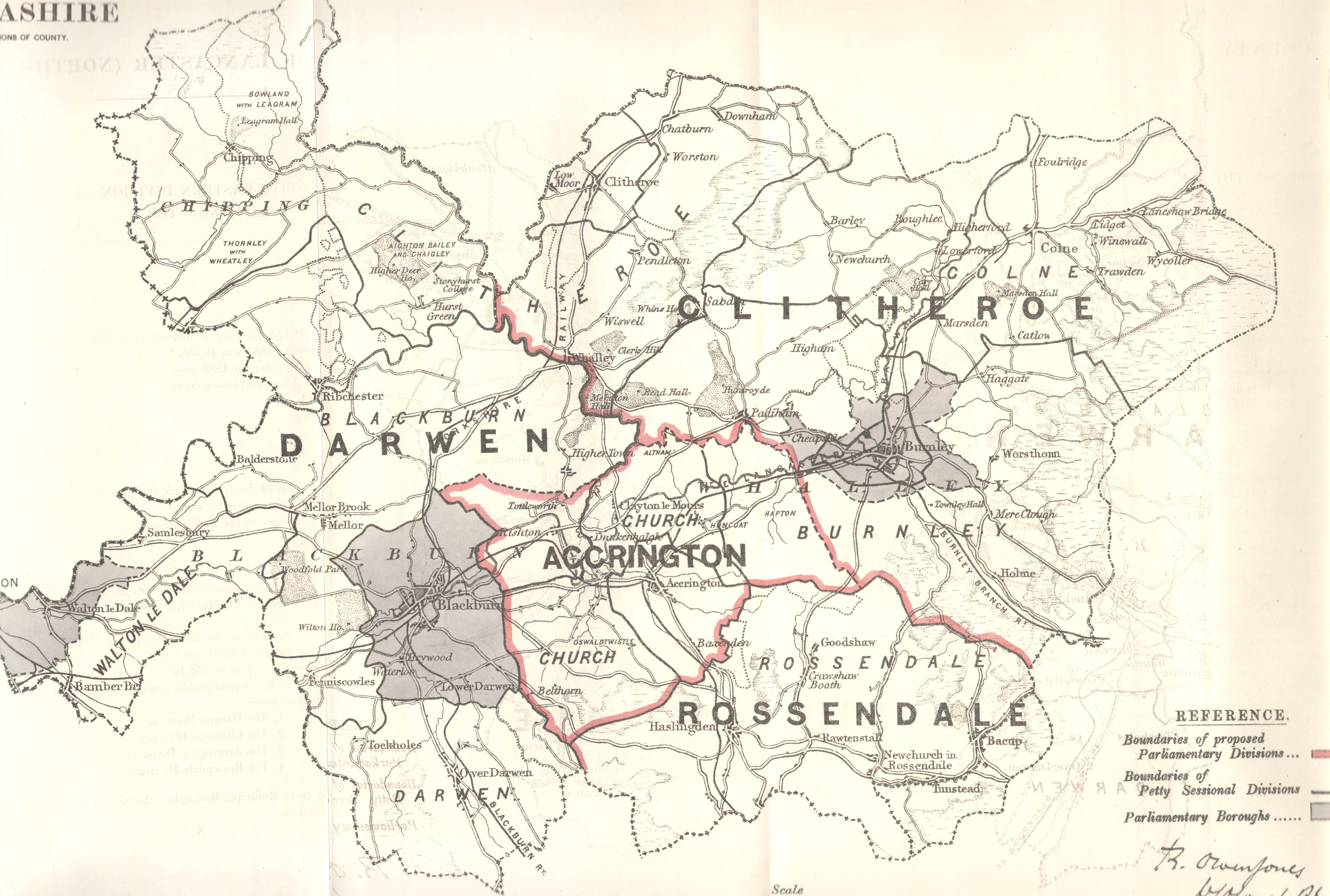 Map of the County of Lancashire, North East