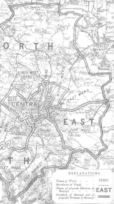 Map of the Borough of Leeds