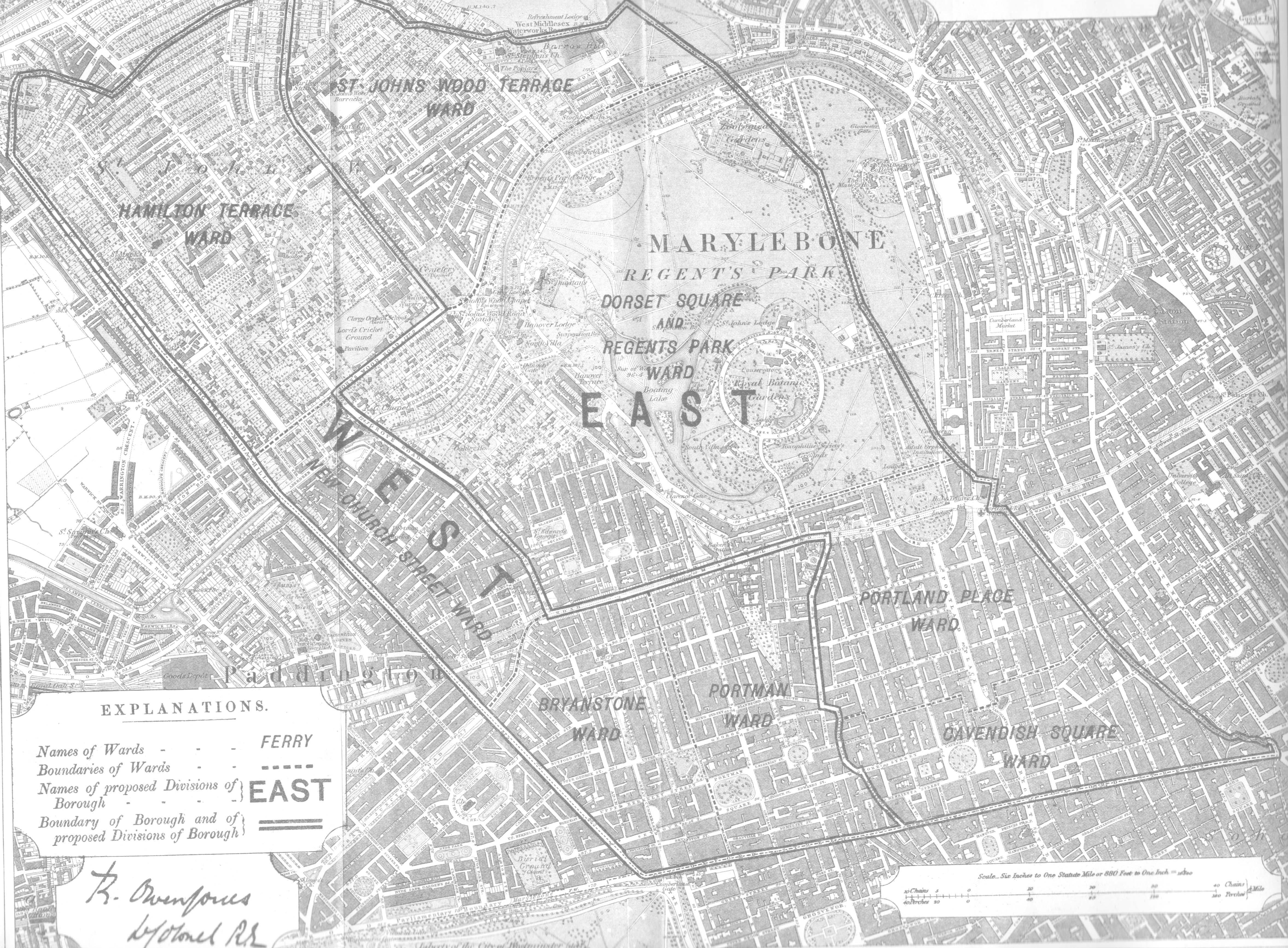 Map of the Borough of Marylebone