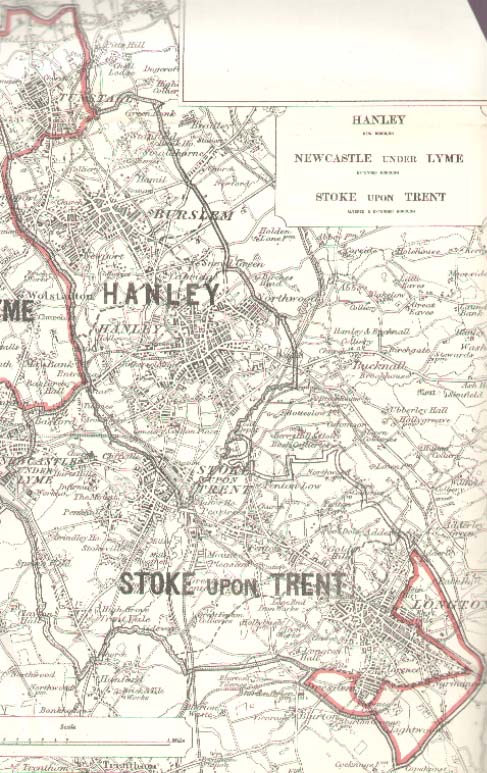Map of the Borough of Hanley