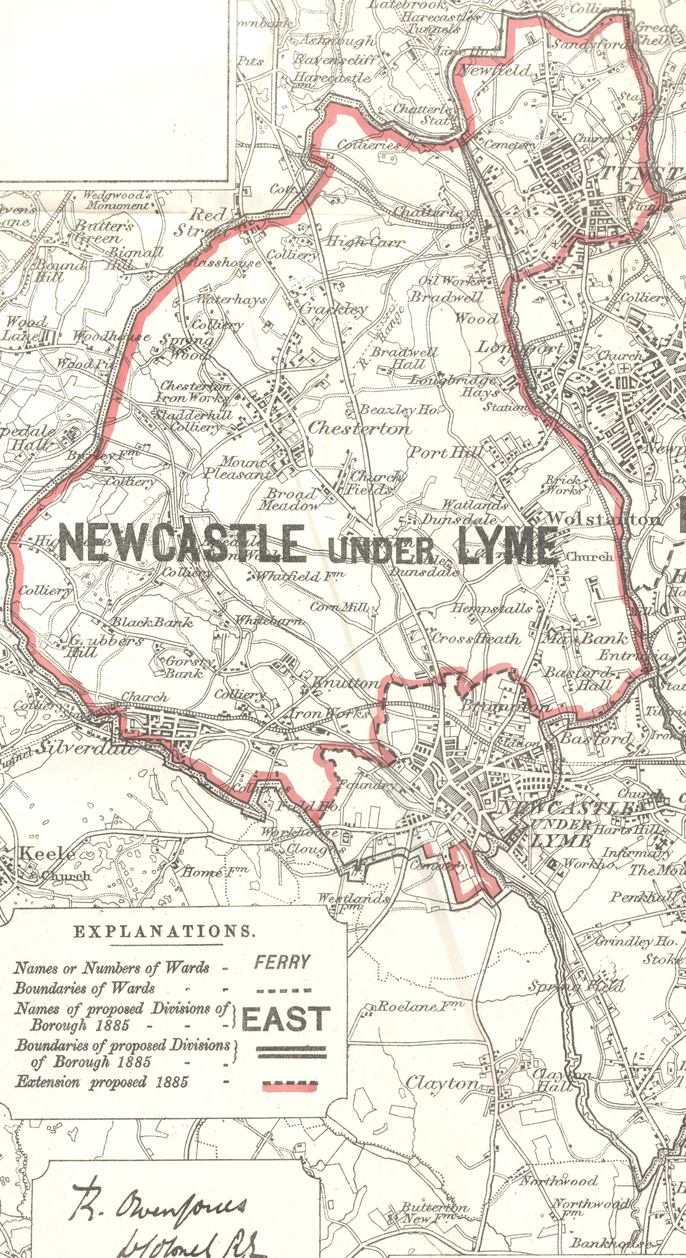Map of the Borough of Stoke upon Trent