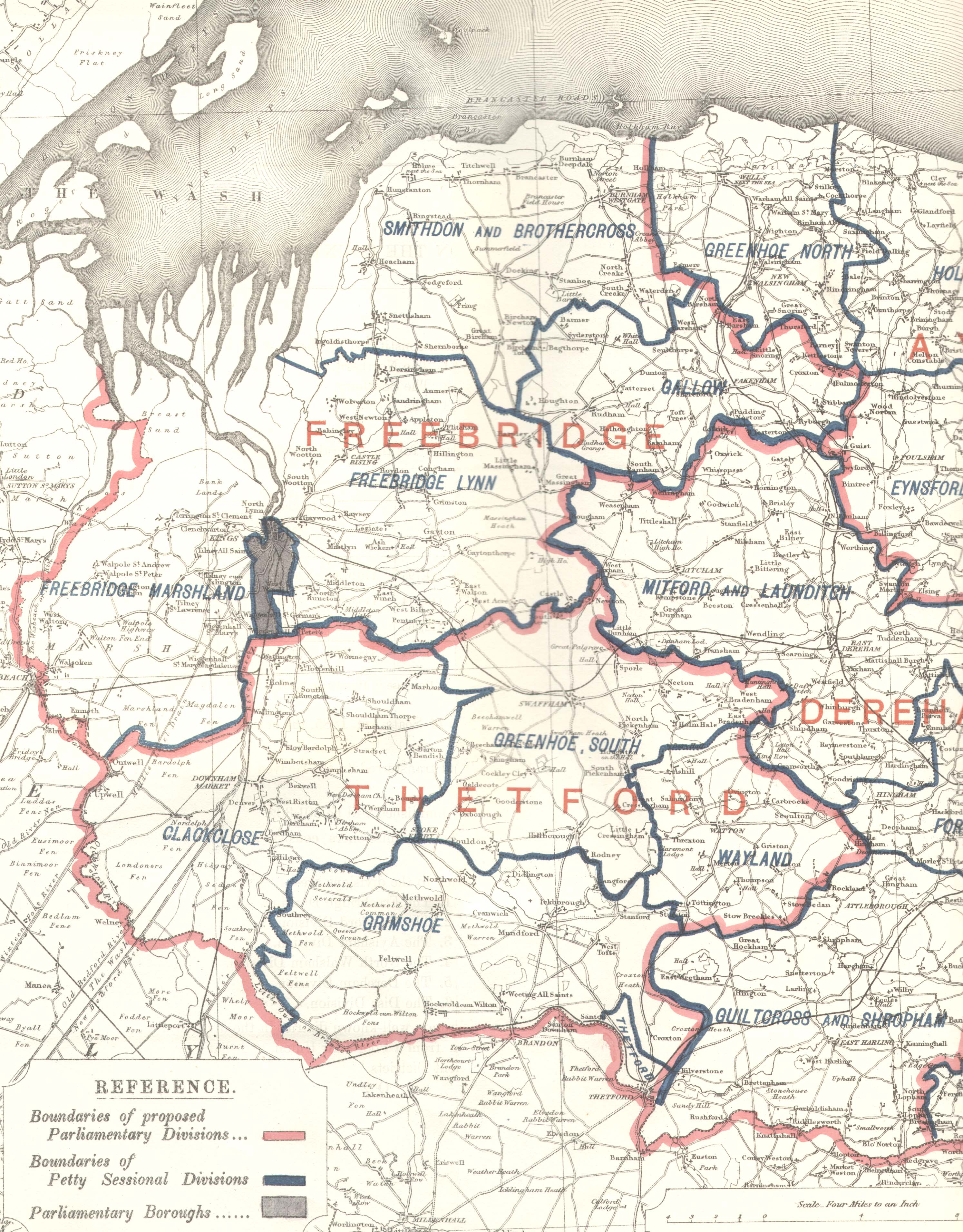 Map of the County of Norfolk, published 1885
