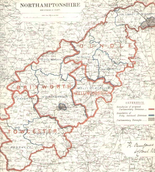 Map of the County of Northamptonshire