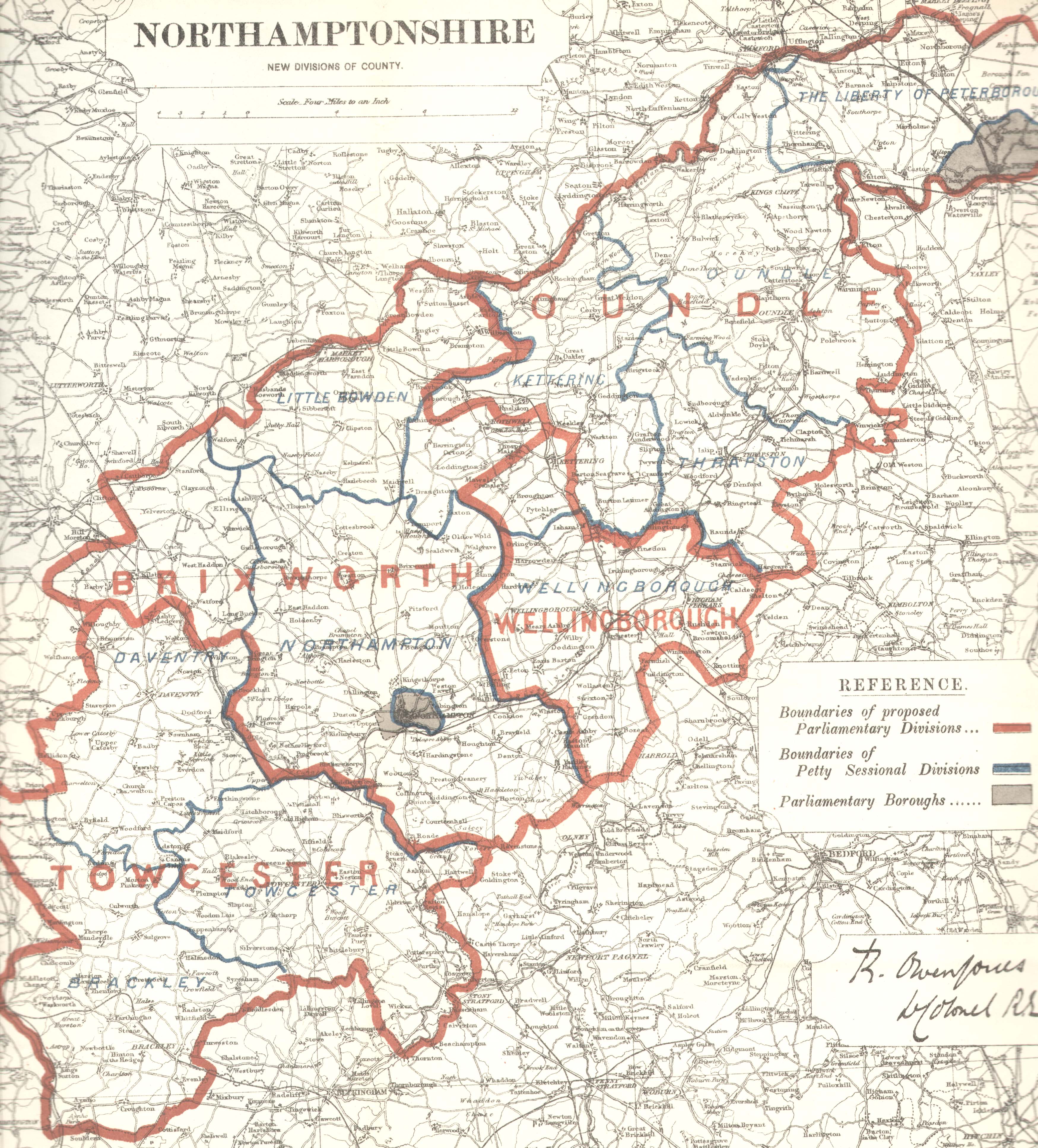 Map of the County of Northamptonshire