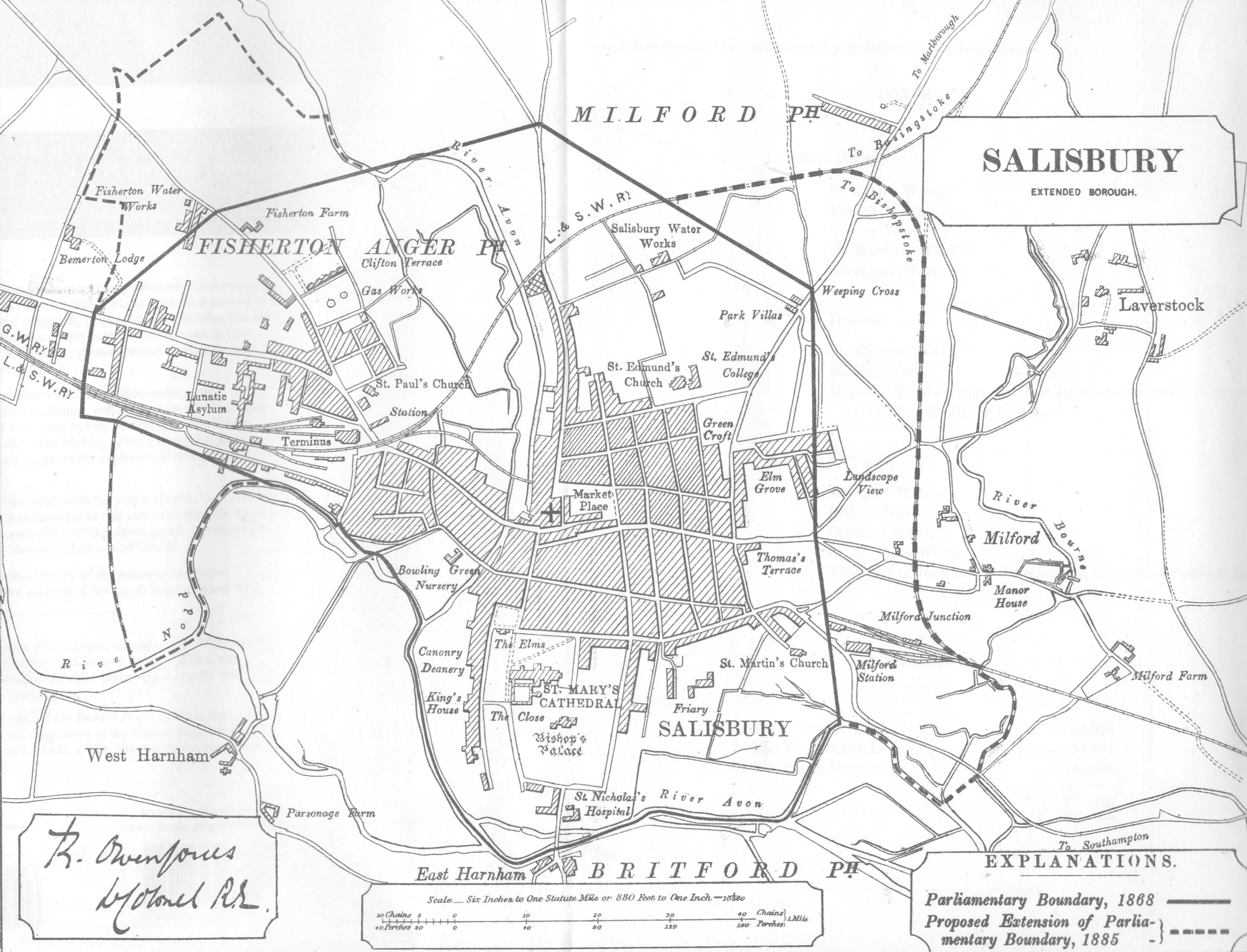 Map of the Borough of Salisbury