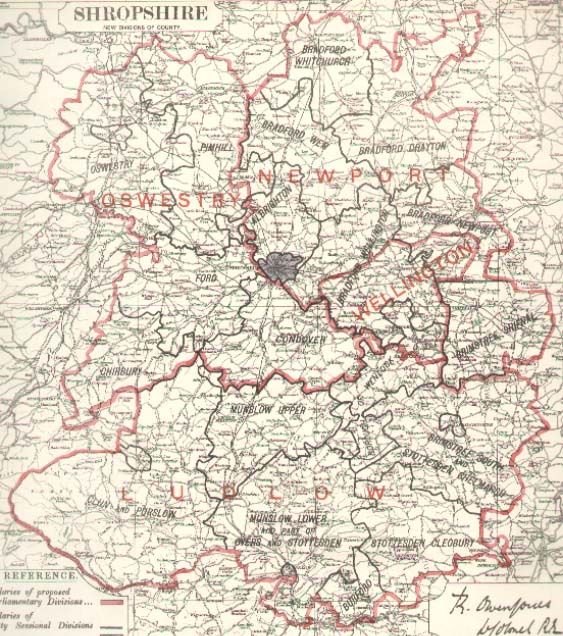 Map of Shropshire