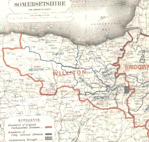 Map of Somersetshire county