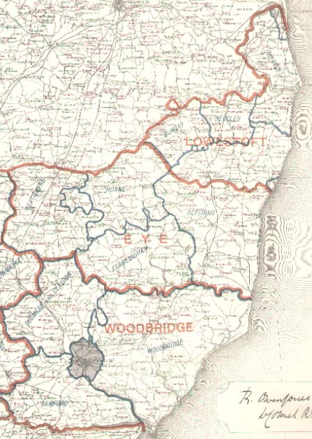 Map of the County of Suffolk