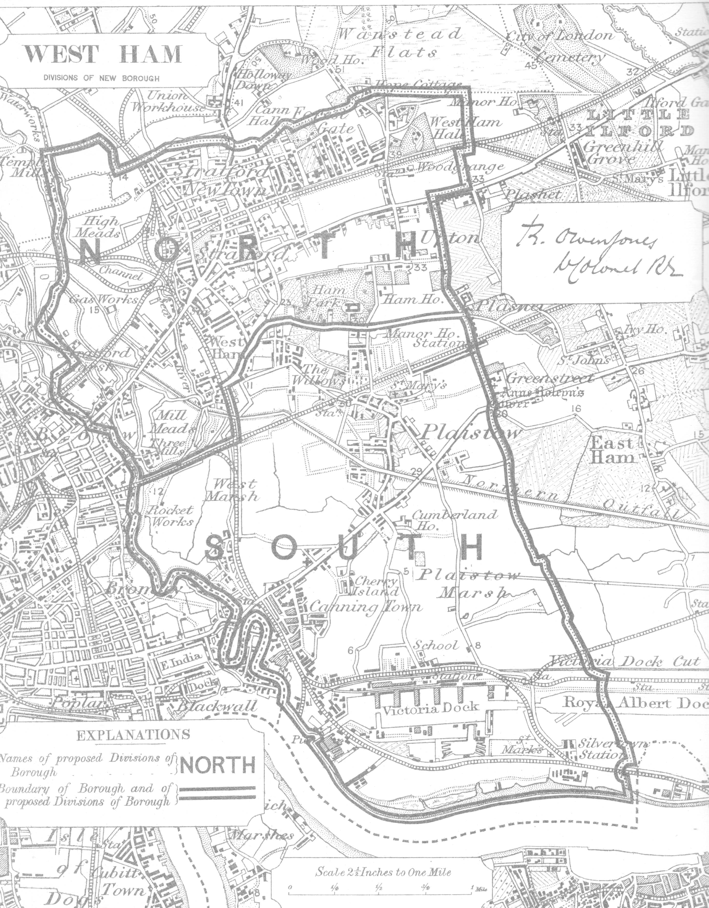 Map of West Ham
