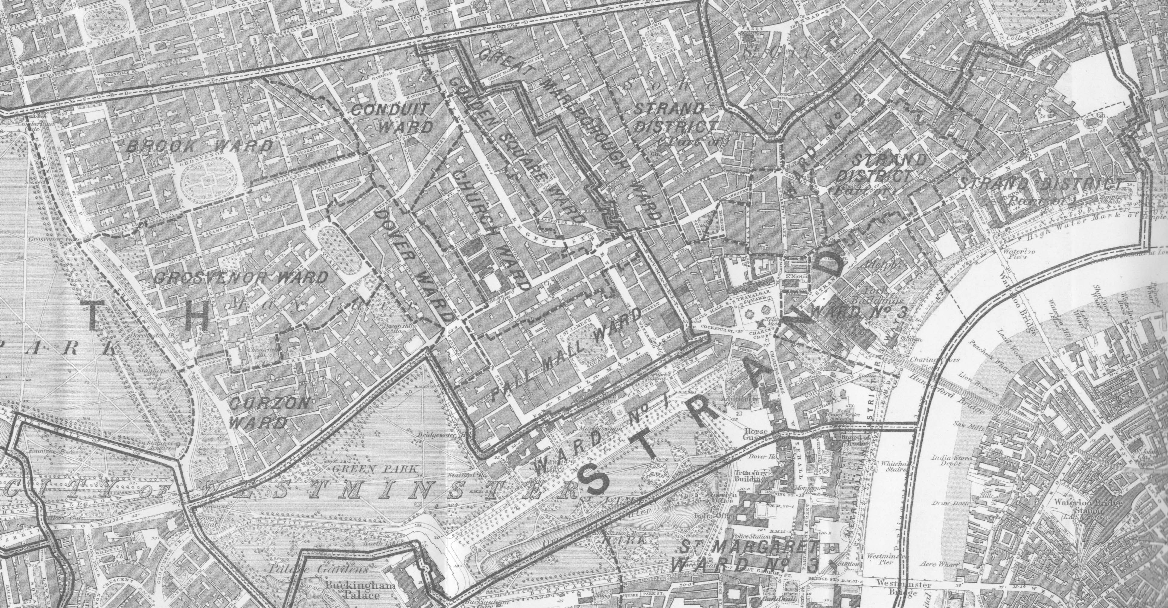 Map of Westminster borough