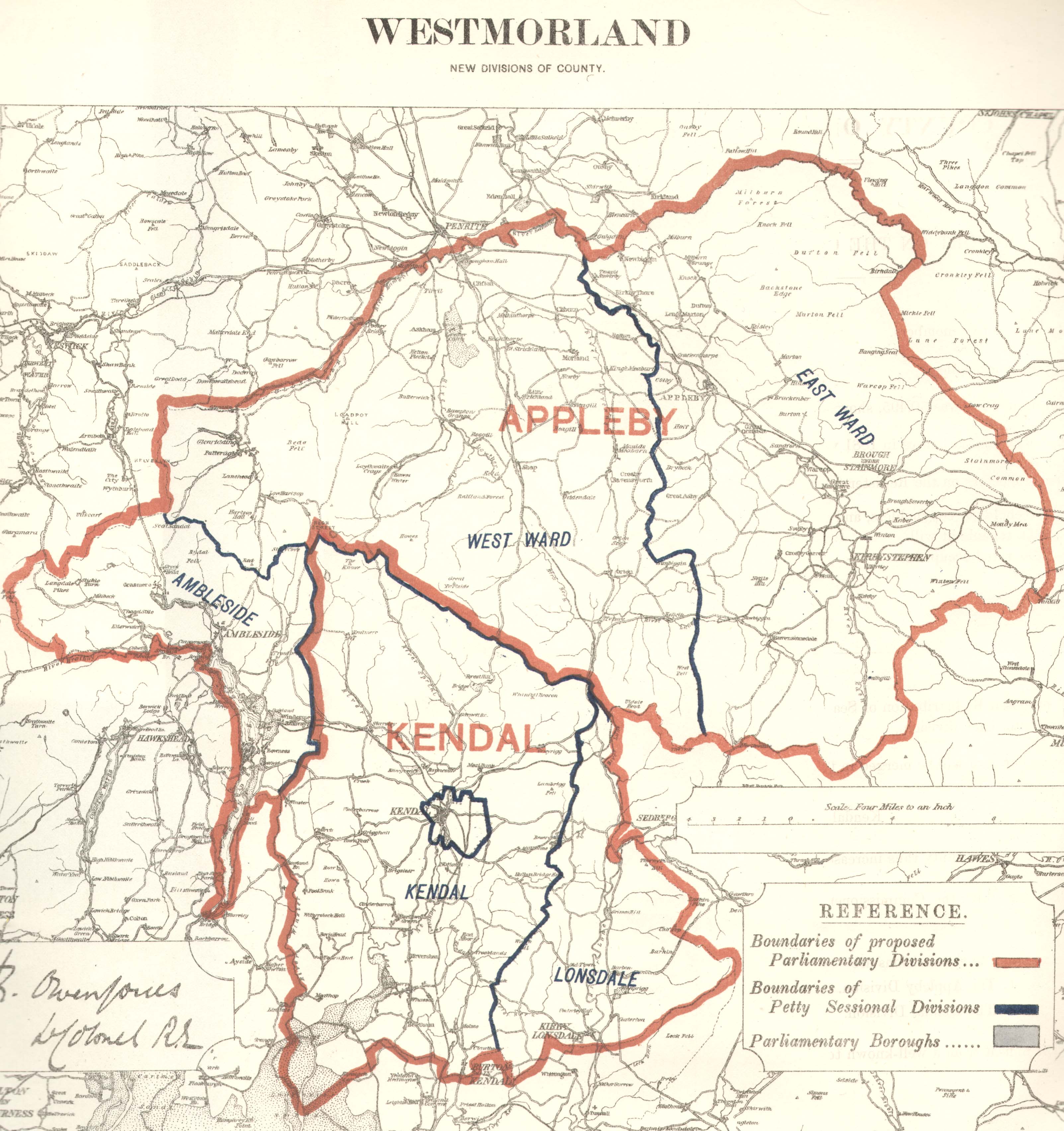 Map of Westmoreland