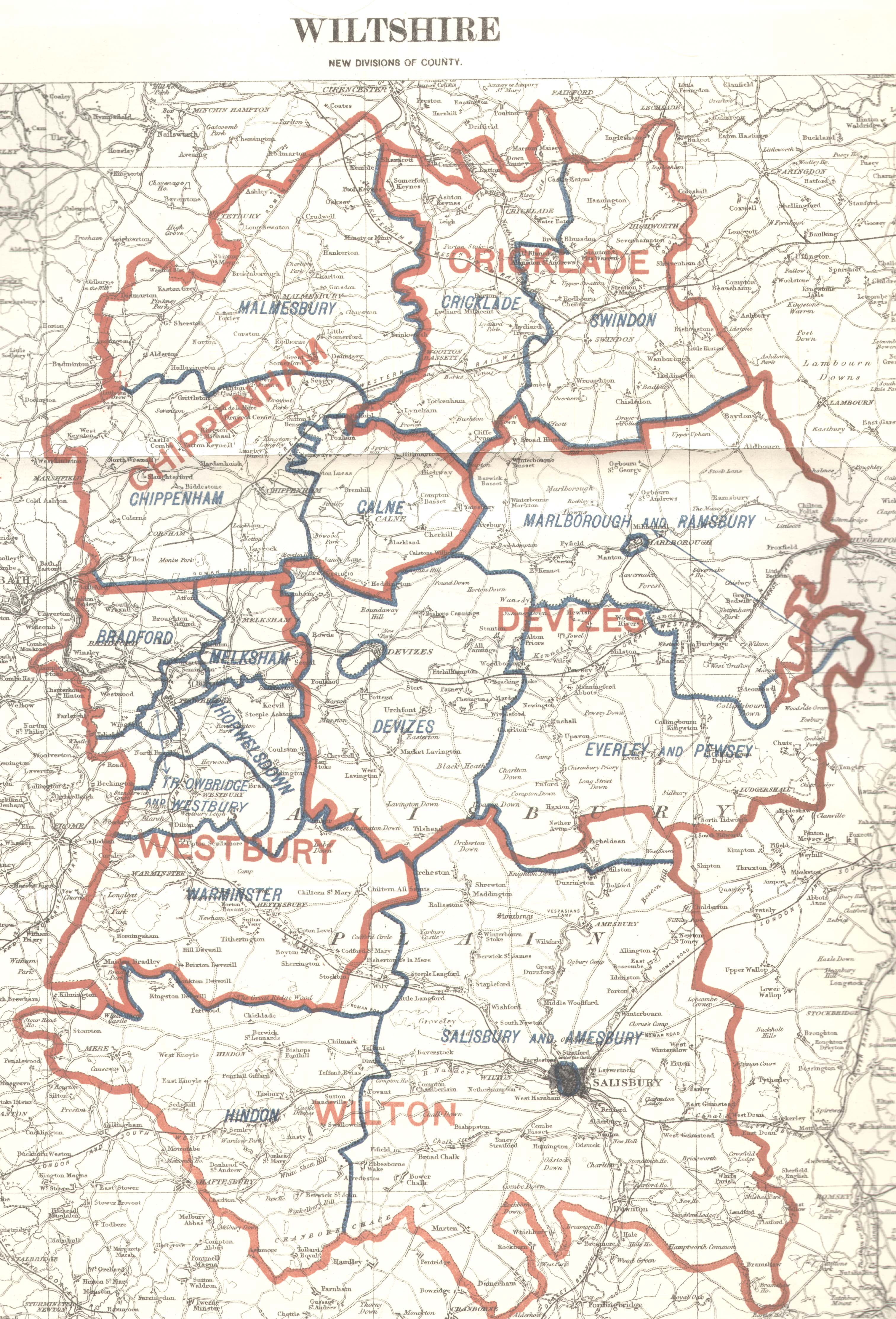 Map of Wiltshire