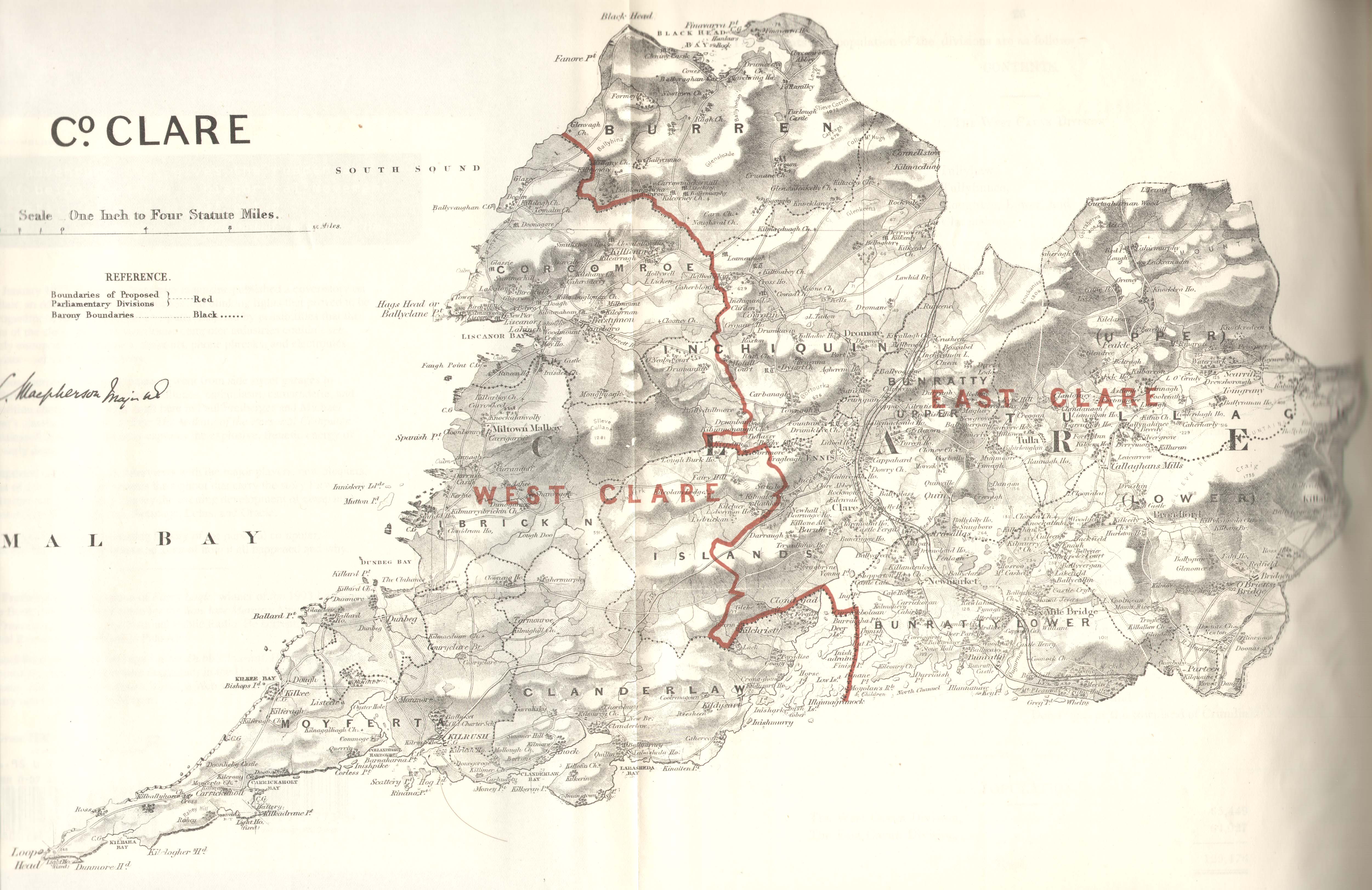 Map of the County of Clare