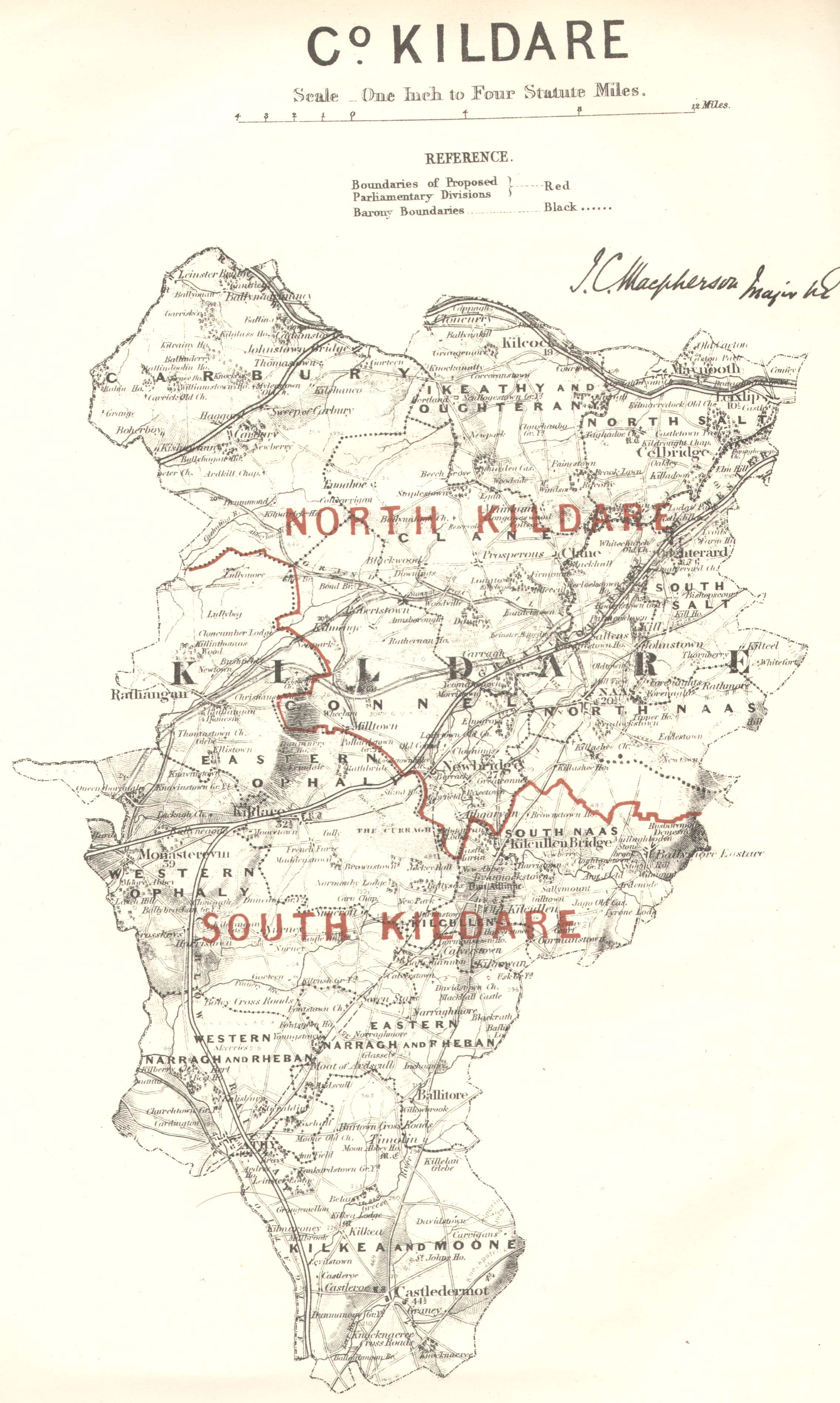 Map of the County of Kildare, published 1885