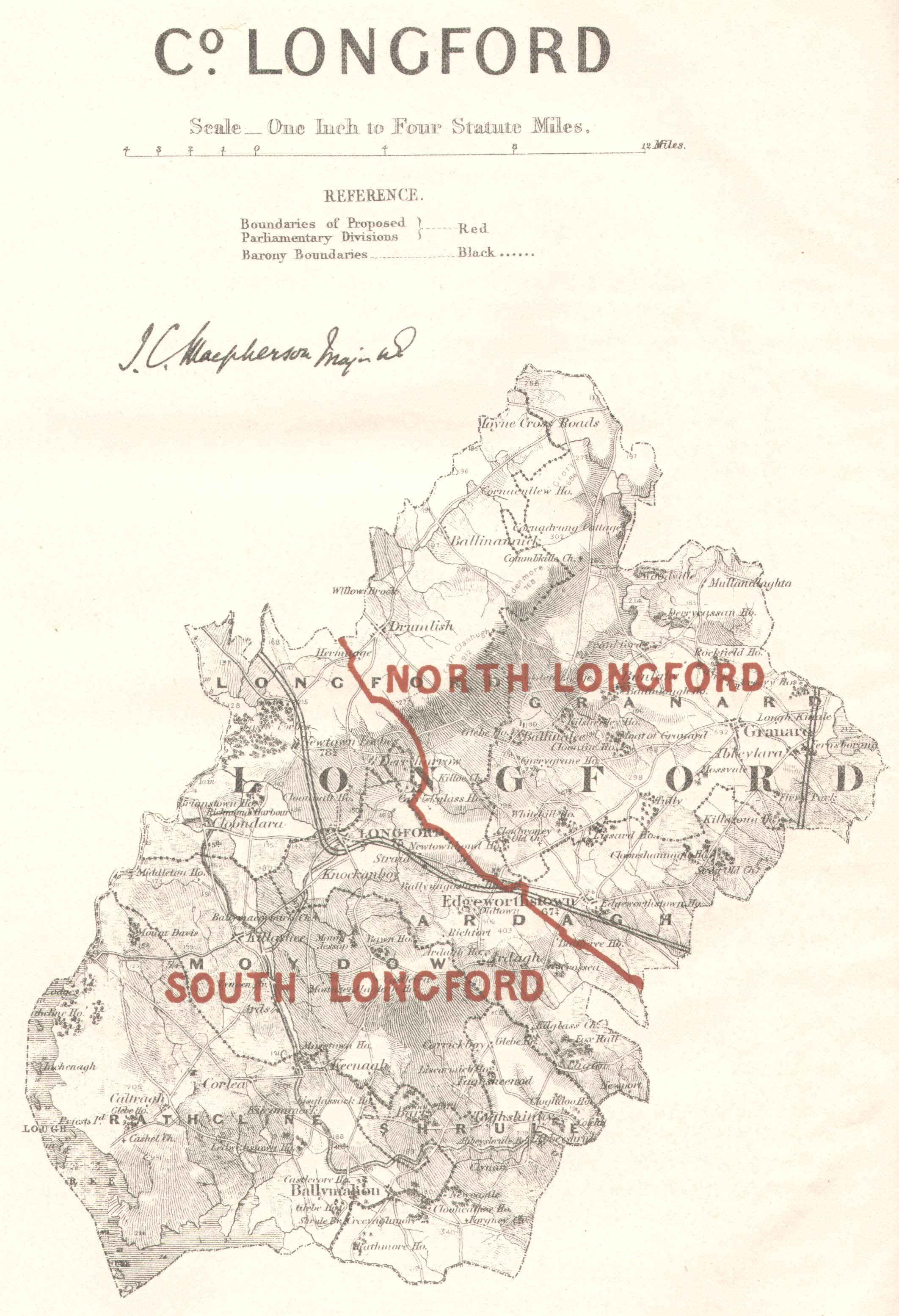 Map of the County of Longford