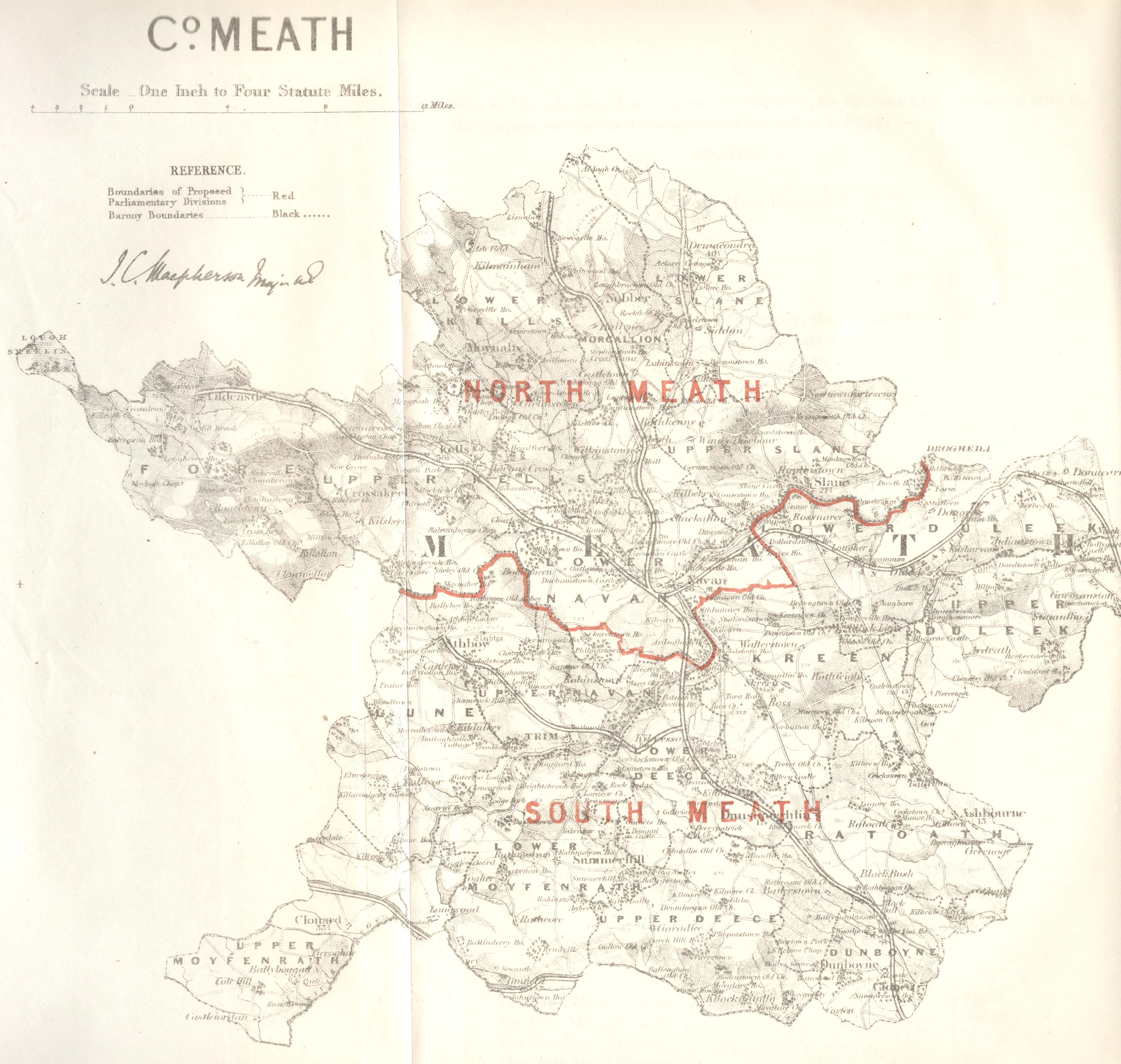 Map of the County of Meath, published 1885