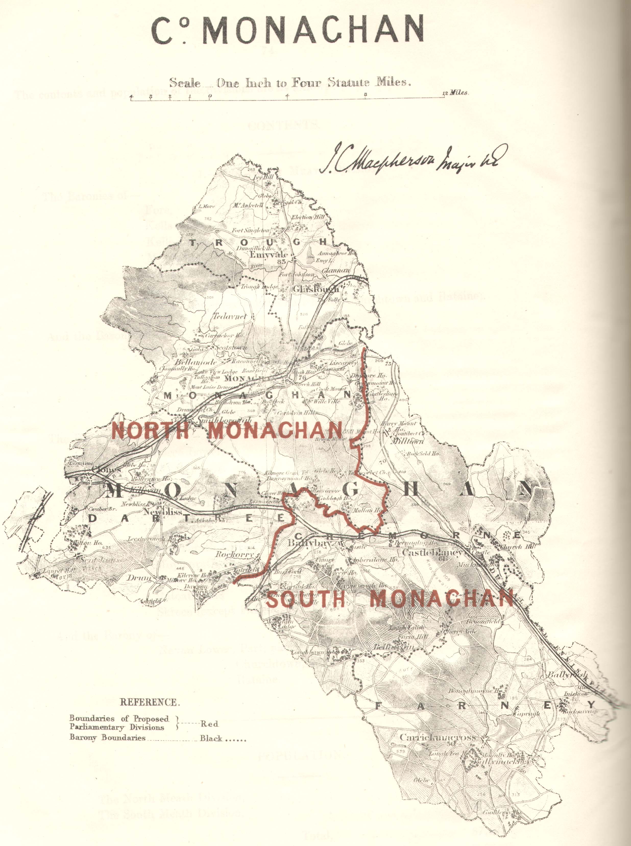 Map of the County of Monaghan