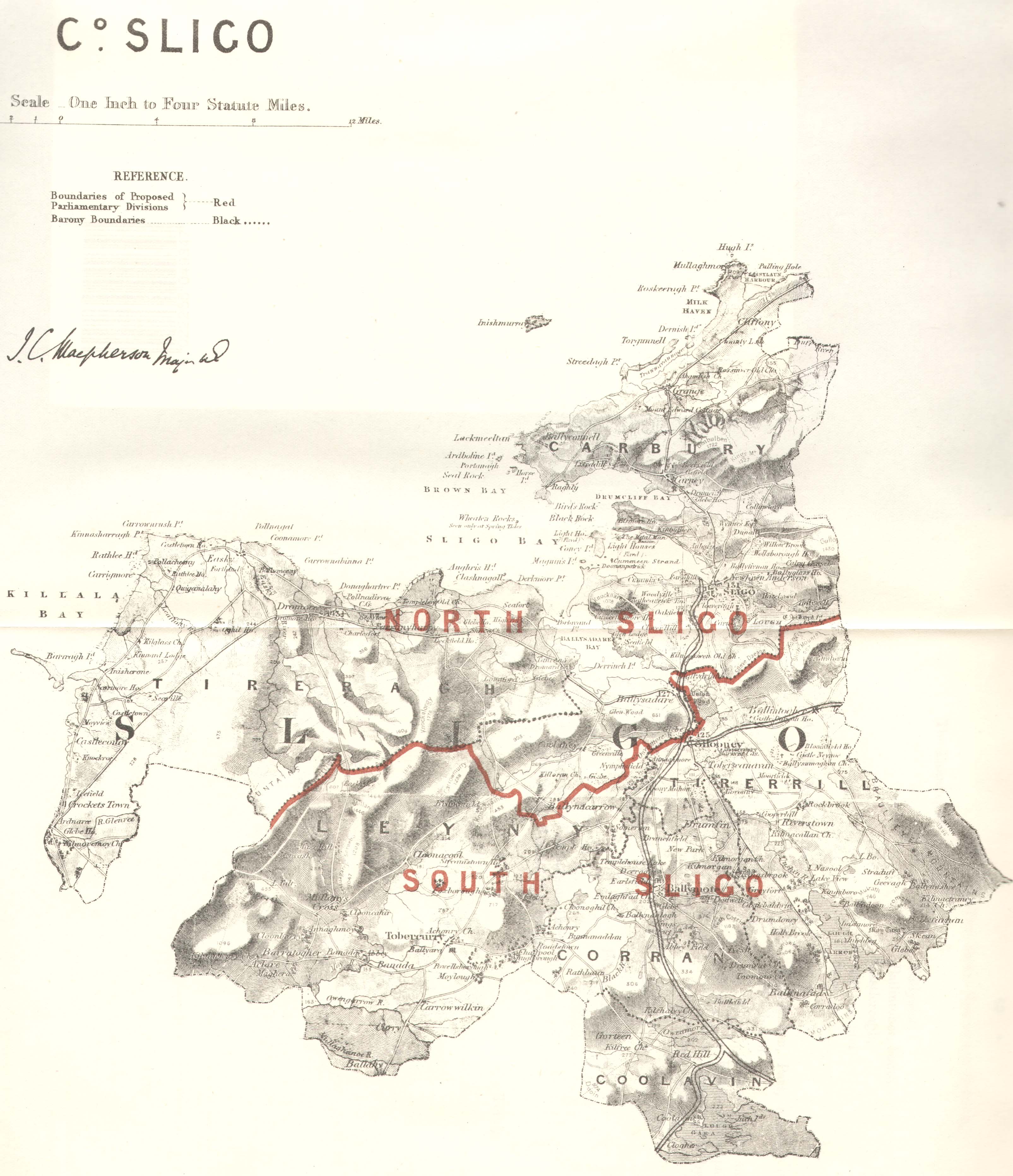 Map of the County of Sligo, published 1885