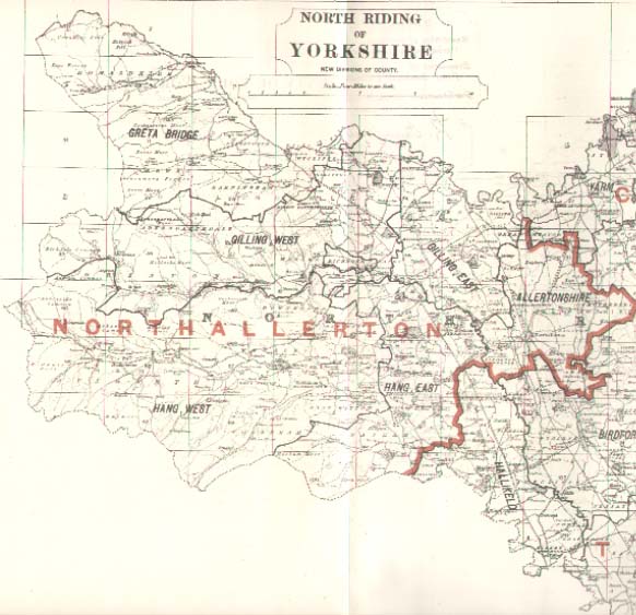 Map of the North Riding