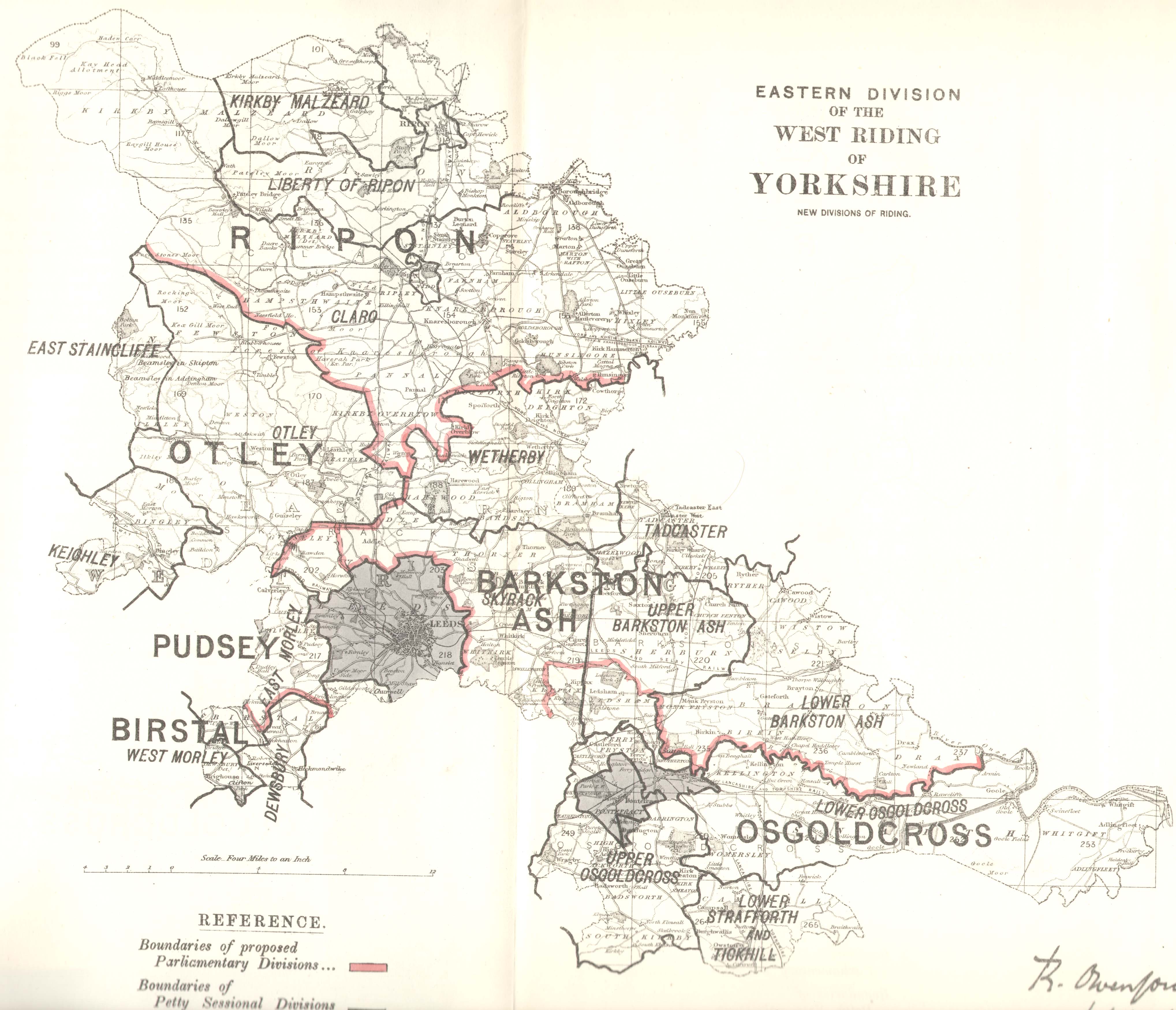 Map of the West Riding, Eastern Division