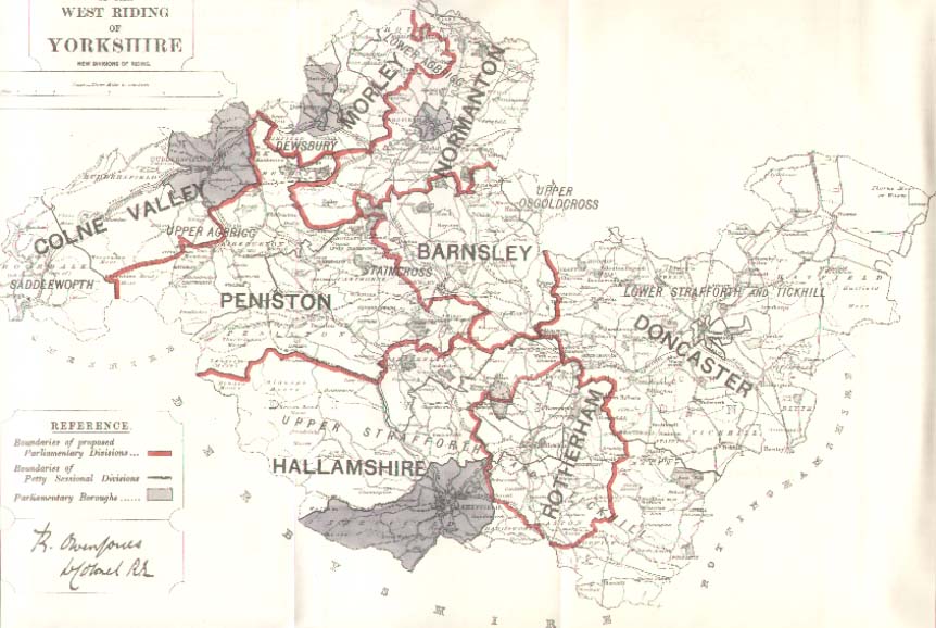 Map of the West Riding, South