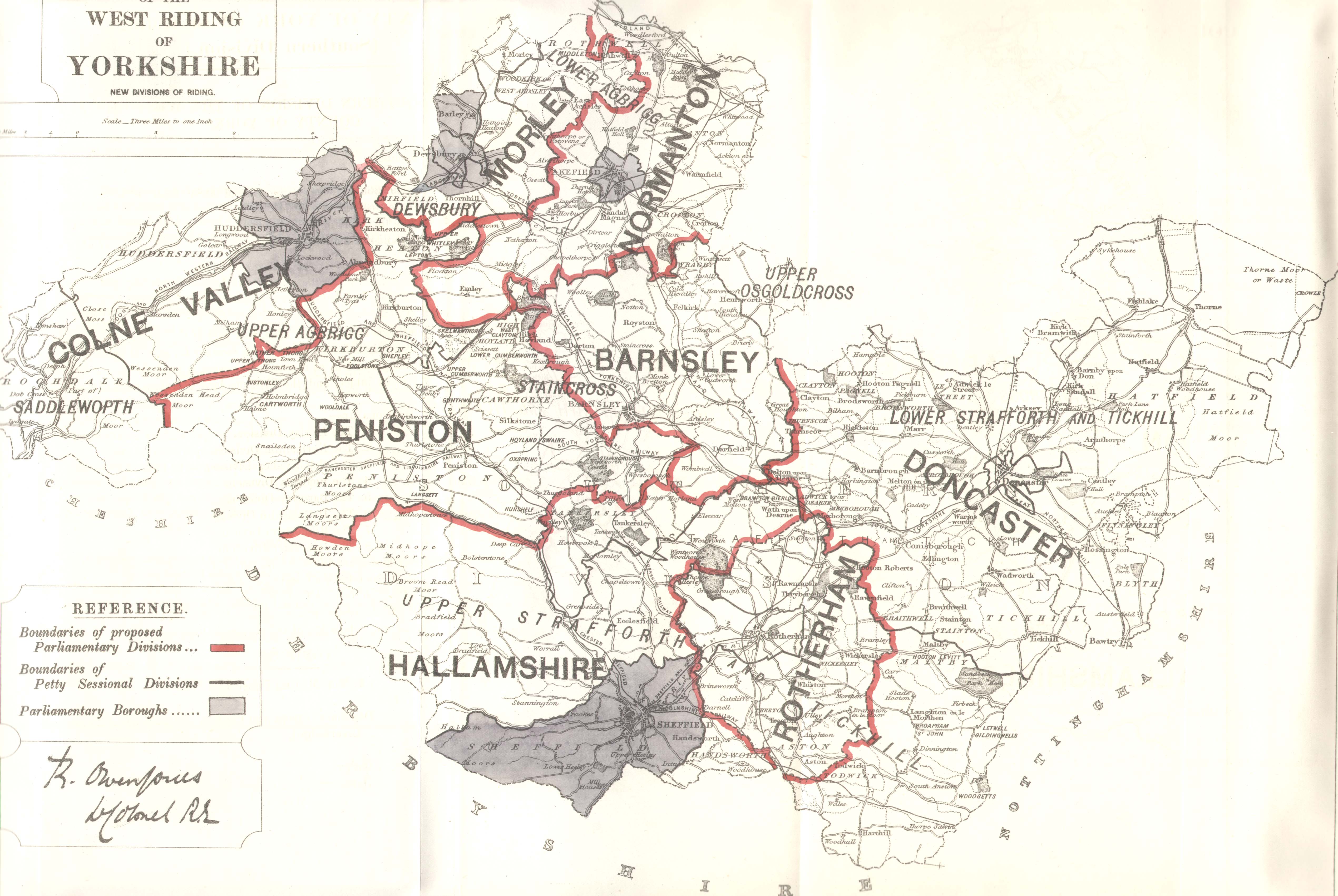 Map of the West Riding