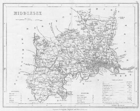 Map of Middlesex