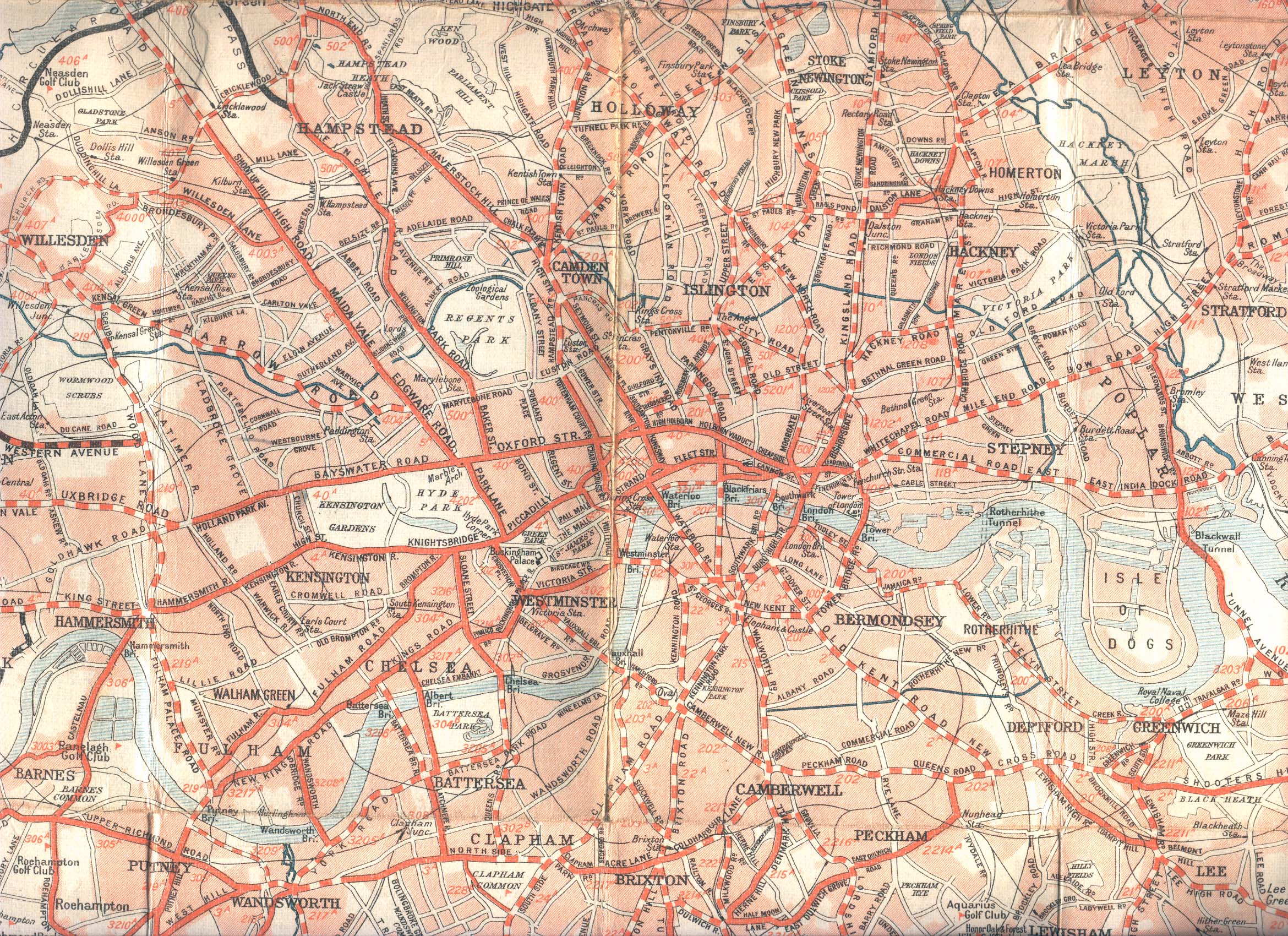 Large view - Road Map of London