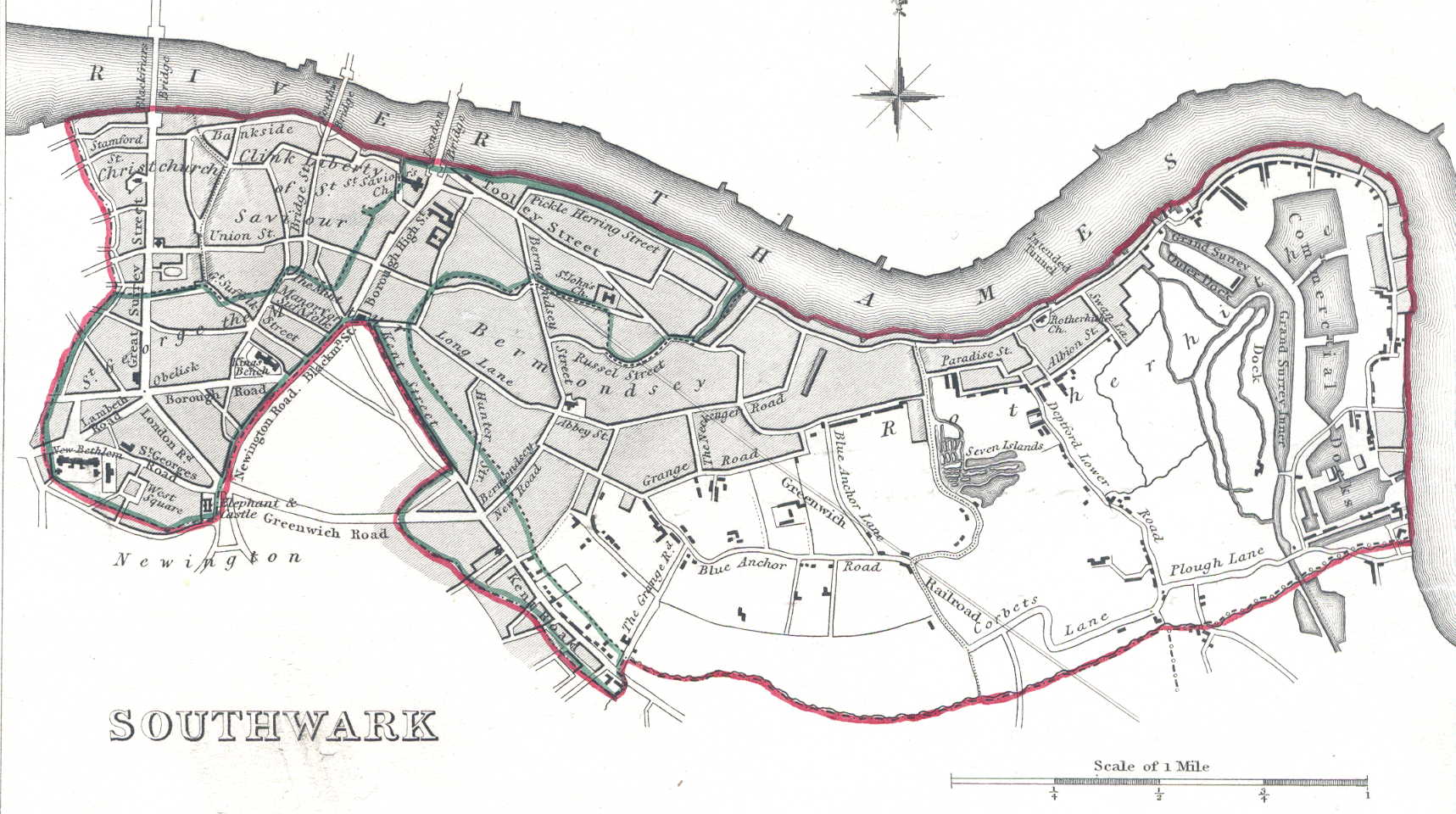 Map of Southwark